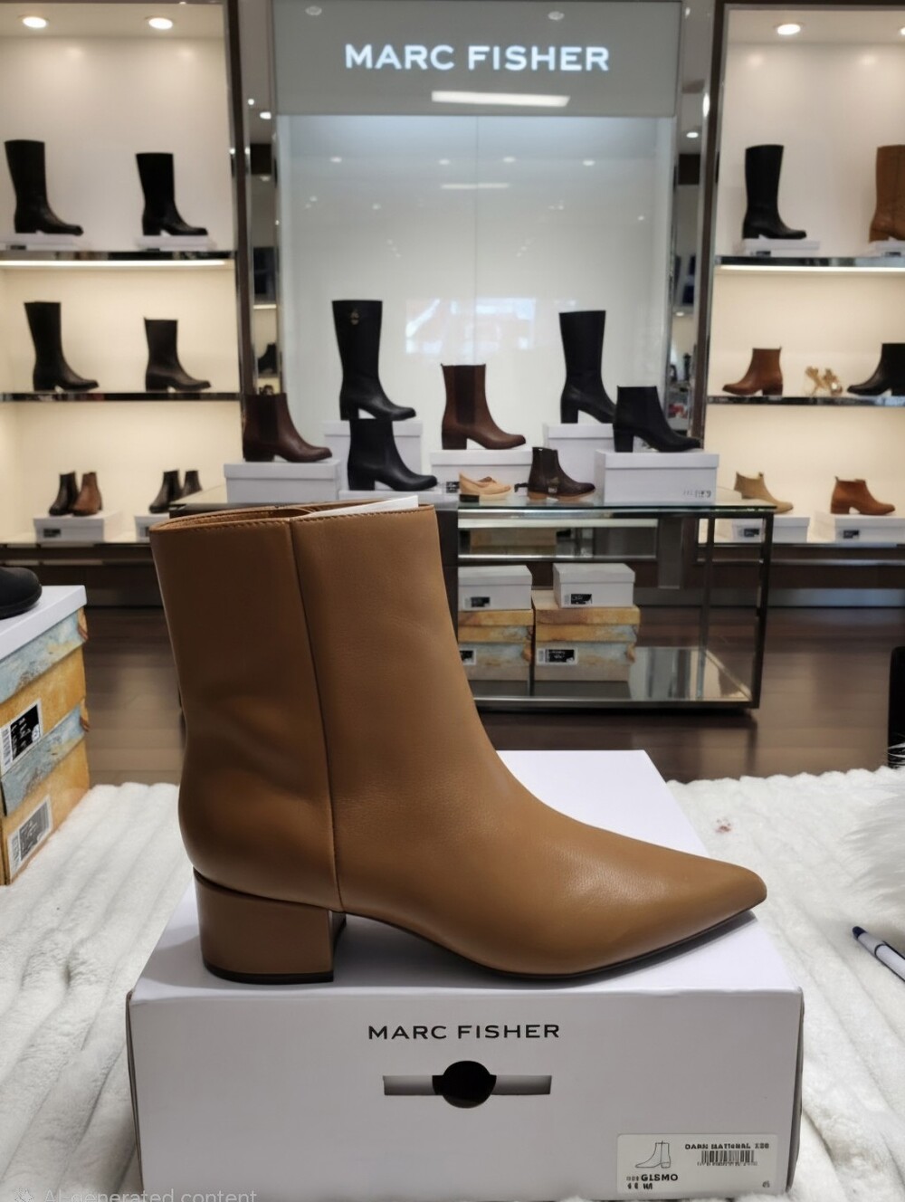 MARC FISHER GISMO LEATHER ANKLE BOOTIES BOOTS WOMEN'S SZ 11 M $195